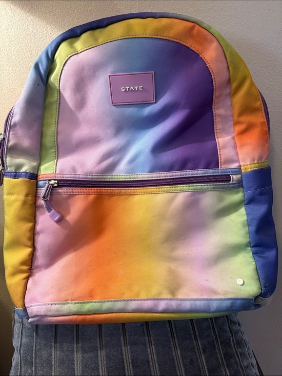 STATE Handbags - STATE Ombre Rainbow Backpack - Purple, Blue, Green, Yellow, Orange